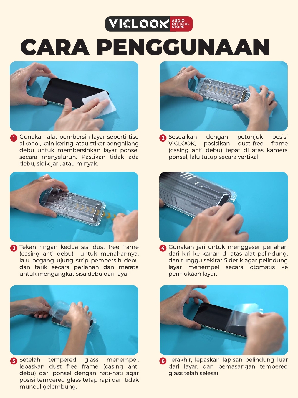 VICLOOK Tempered Glass Samsung Series