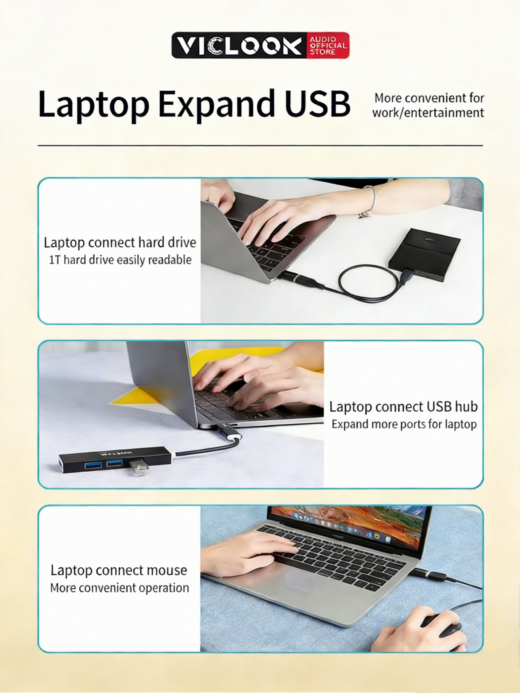 VICLOOK Adapter USB 3.0 Type-C
