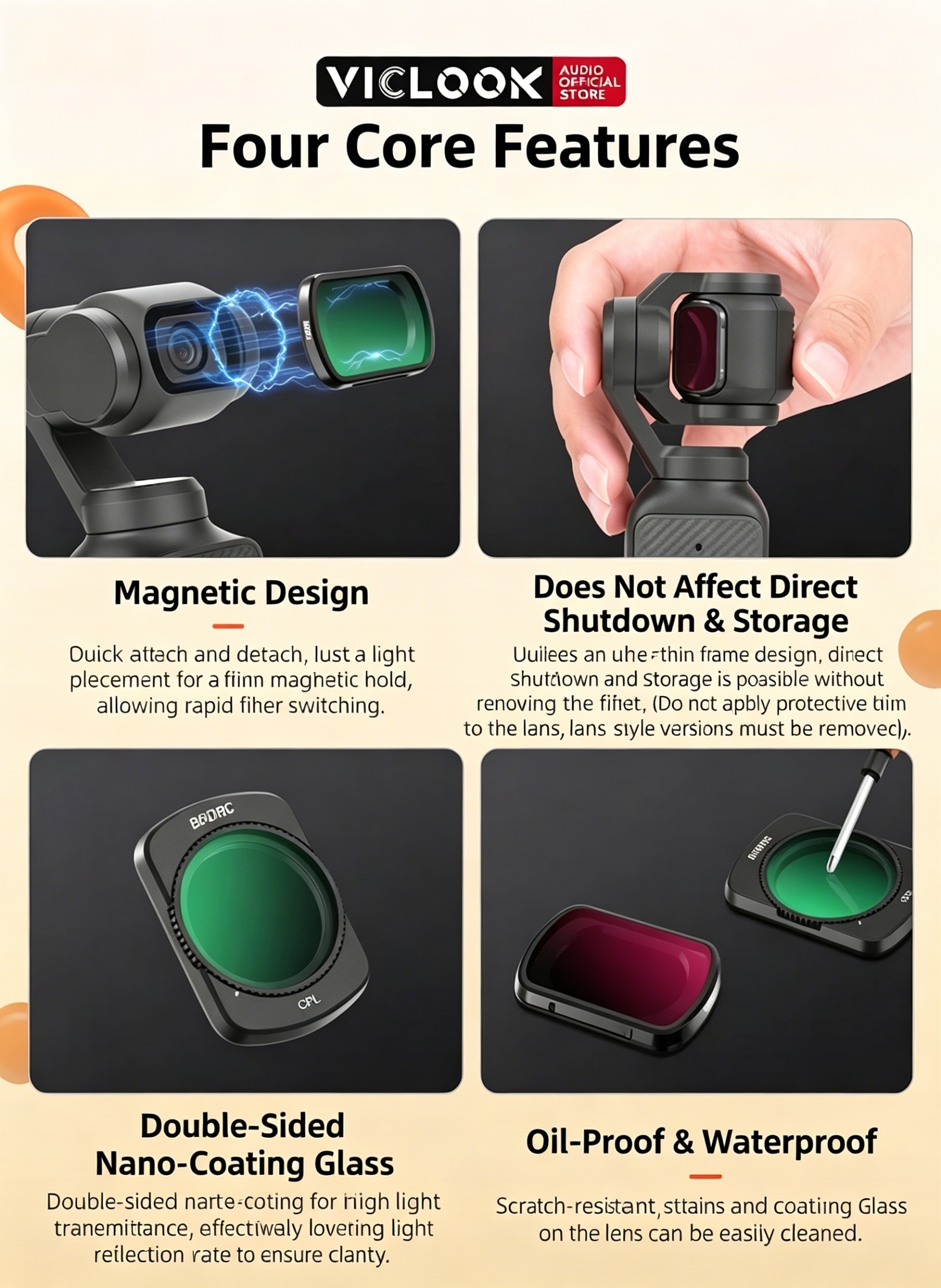 VICLOOK Lens Filter DJI Pocket