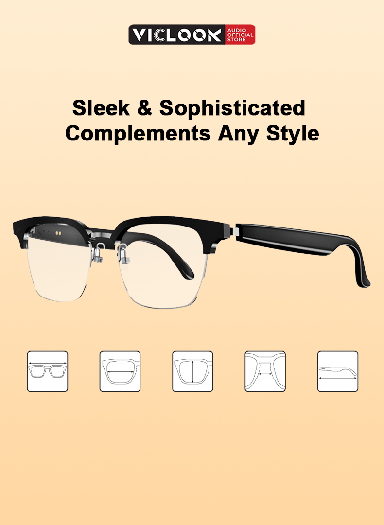 VICLOOK Bluetooth Glasses IPX4